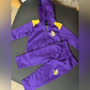 NFL Purple and Gold MN Vikings matching sweat set